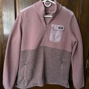 L.L. Bean Pink Quarter-Zip Fleece